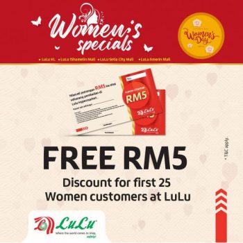 LuLu-Womens-Day-Free-RM5-Discount-Voucher-Promotion-350x350 - Kuala Lumpur Promotions & Freebies Selangor Supermarket & Hypermarket 