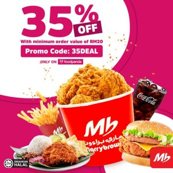 Marrybrown-FoodPanda-Promo-350x350 - Beverages Food , Restaurant & Pub Johor Kedah Kelantan Kuala Lumpur Melaka Negeri Sembilan Online Store Pahang Penang Perak Perlis Promotions & Freebies Putrajaya Sabah Sarawak Selangor Terengganu 