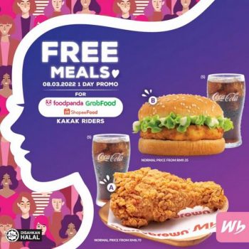 Marrybrown-International-Womens-Day-Free-Meals-for-Kakak-Riders-Promotion-350x350 - Beverages Food , Restaurant & Pub Johor Kedah Kelantan Kuala Lumpur Melaka Negeri Sembilan Pahang Penang Perak Perlis Promotions & Freebies Putrajaya Sabah Sarawak Selangor Terengganu 