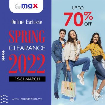 Max-Fashion-Spring-Clearance-Sale-350x350 - Fashion Accessories Fashion Lifestyle & Department Store Footwear Johor Kedah Kelantan Kuala Lumpur Melaka Negeri Sembilan Online Store Pahang Penang Perak Perlis Putrajaya Sabah Sarawak Selangor Terengganu Warehouse Sale & Clearance in Malaysia 