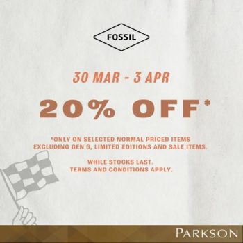 Parkson-Fossil-20-off-Sale-350x350 - Bags Fashion Accessories Fashion Lifestyle & Department Store Footwear Johor Kuala Lumpur Malaysia Sales Perak Selangor 