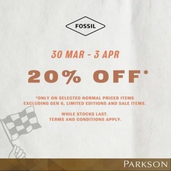 Parkson-Fossil-20-off-Sale-350x350 - Bags Fashion Accessories Fashion Lifestyle & Department Store Footwear Johor Kuala Lumpur Malaysia Sales Perak Selangor 