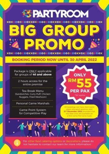 Party-Room-Big-Group-Promo-350x495 - Johor Kedah Kelantan Kuala Lumpur Melaka Negeri Sembilan Others Pahang Penang Perak Perlis Promotions & Freebies Putrajaya Sabah Sarawak Selangor Terengganu 