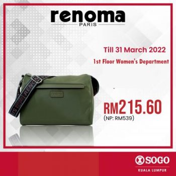 Renoma-Handbags-Sale-at-SOGO-Kuala-Lumpur-2-350x350 - Bags Fashion Accessories Fashion Lifestyle & Department Store Handbags Kuala Lumpur Malaysia Sales Selangor 