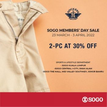 SOGO-Members-Day-Sale-Dockers-Promotion-350x350 - Apparels Fashion Accessories Fashion Lifestyle & Department Store Johor Kuala Lumpur Promotions & Freebies Selangor 