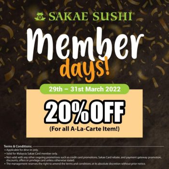 Sakae-Sushi-Member-Days-Promotion-350x350 - Beverages Food , Restaurant & Pub Kuala Lumpur Penang Promotions & Freebies Putrajaya Sarawak Selangor Sushi 