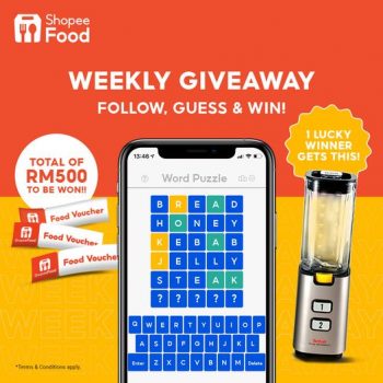 ShopeeFood-Weekly-Giveaway-350x350 - Johor Kedah Kelantan Kuala Lumpur Melaka Negeri Sembilan Others Pahang Penang Perak Perlis Promotions & Freebies Putrajaya Sabah Sarawak Selangor Terengganu 