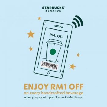 Starbucks-Mobile-App-RM1-OFF-Promotion-350x350 - Beverages Food , Restaurant & Pub Johor Kedah Kelantan Kuala Lumpur Melaka Negeri Sembilan Pahang Penang Perak Perlis Promotions & Freebies Putrajaya Sabah Sarawak Selangor Terengganu 