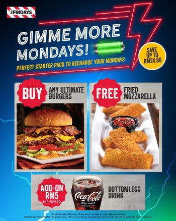 TGI-Fridays-Give-Me-More-Mondays-Deals-350x438 - Beverages Food , Restaurant & Pub Johor Kedah Kelantan Kuala Lumpur Melaka Negeri Sembilan Pahang Penang Perak Perlis Promotions & Freebies Putrajaya Sabah Sarawak Selangor Terengganu 