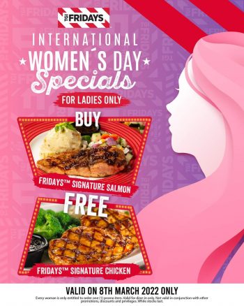 TGI-Fridays-International-Womens-Day-Promo-350x438 - Beverages Food , Restaurant & Pub Johor Kedah Kelantan Kuala Lumpur Melaka Negeri Sembilan Pahang Penang Perak Perlis Promotions & Freebies Putrajaya Sabah Sarawak Selangor Terengganu 