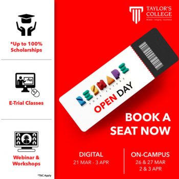 Taylors-College-Open-Day-350x350 - Events & Fairs Johor Kedah Kelantan Kuala Lumpur Melaka Negeri Sembilan Online Store Others Pahang Penang Perak Perlis Putrajaya Sabah Sarawak Selangor Terengganu 