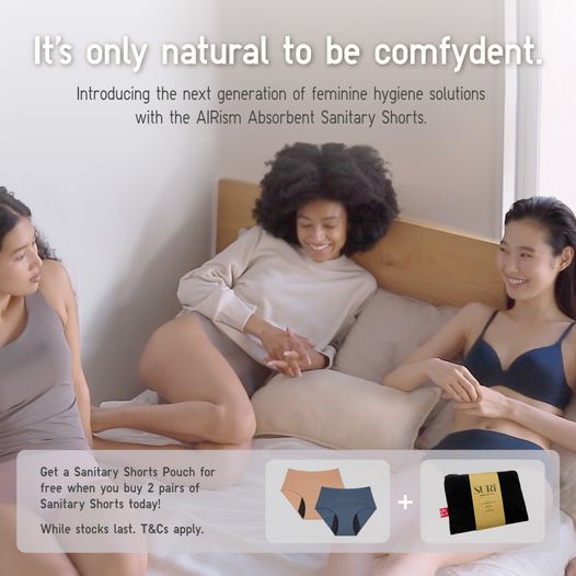 23 Mar 2022 Onward: UNIQLO AIRism Absorbent Sanitary Shorts Deal 