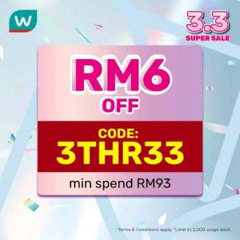 Watsons-Online-3.3-Super-Sale-1-2-350x350 - Beauty & Health Cosmetics Johor Kedah Kelantan Kuala Lumpur Malaysia Sales Melaka Negeri Sembilan Online Store Pahang Penang Perak Perlis Personal Care Putrajaya Sabah Sarawak Selangor Skincare Terengganu 