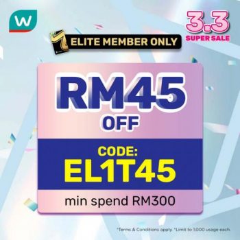 Watsons-Online-3.3-Super-Sale-2-350x350 - Beauty & Health Cosmetics Health Supplements Johor Kedah Kelantan Kuala Lumpur Malaysia Sales Melaka Negeri Sembilan Pahang Penang Perak Perlis Personal Care Putrajaya Sabah Sarawak Selangor Terengganu 