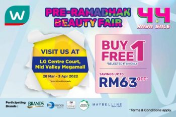 Watsons-Pre-Ramadan-Beauty-Fair-Sale-at-Mid-Valley-350x232 - Beauty & Health Health Supplements Kuala Lumpur Malaysia Sales Personal Care Selangor Skincare 