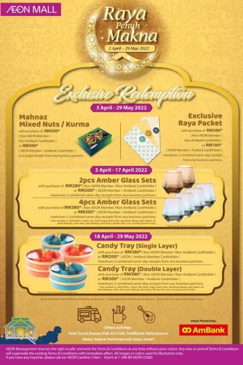 AEON-Mall-Ramadan-Free-Gifts-Redemptions-at-Shah-Alam-350x525 - Promotions & Freebies Selangor Supermarket & Hypermarket 