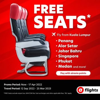 AirAsia-Free-Seats-2022-Deal-350x350 - Air Fare Johor Kedah Kelantan Kuala Lumpur Melaka Negeri Sembilan Pahang Penang Perak Perlis Promotions & Freebies Putrajaya Sabah Sarawak Selangor Sports,Leisure & Travel Terengganu 