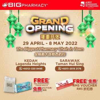 Big-Pharmacy-Taman-Hui-Sing-Kuching-Legenda-Heights-River-Farmers-Opening-Promotion-350x350 - Beauty & Health Cosmetics Hair Care Health Supplements Kedah Personal Care Promotions & Freebies Sarawak Skincare 