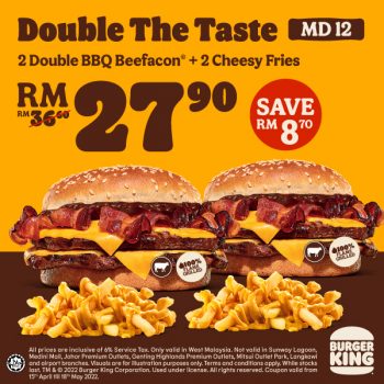 Burger-King-Double-The-Taste-Deal-3-350x350 - Beverages Burger Fast Food Food , Restaurant & Pub Johor Kedah Kelantan Kuala Lumpur Melaka Negeri Sembilan Pahang Penang Perak Perlis Promotions & Freebies Putrajaya Sabah Sarawak Selangor Terengganu 