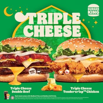 Burger-King-Triple-Cheese-Deal-350x350 - Beverages Burger Food , Restaurant & Pub Johor Kedah Kelantan Kuala Lumpur Melaka Negeri Sembilan Pahang Penang Perak Perlis Promotions & Freebies Putrajaya Sabah Sarawak Selangor Terengganu 