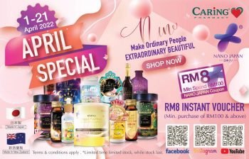 Caring-Pharmacy-Nano-Japan-April-Promotion-350x224 - Beauty & Health Health Supplements Johor Kedah Kelantan Kuala Lumpur Melaka Negeri Sembilan Pahang Penang Perak Perlis Personal Care Promotions & Freebies Putrajaya Sabah Sarawak Selangor Terengganu 