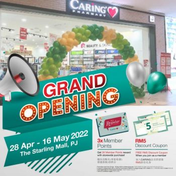 Caring-Pharmacy-Opening-Promotion-at-The-Starling-Mall-350x350 - Beauty & Health Cosmetics Health Supplements Personal Care Promotions & Freebies Selangor 
