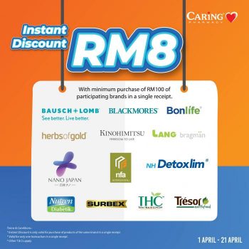 Caring-Pharmacy-RM8-Instant-Discount-Promotion-350x350 - Beauty & Health Health Supplements Johor Kedah Kelantan Kuala Lumpur Melaka Negeri Sembilan Pahang Penang Perak Perlis Personal Care Promotions & Freebies Putrajaya Sabah Sarawak Selangor Terengganu 