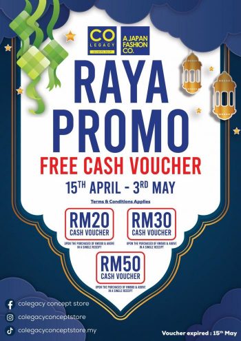 Colegacy-Concept-Store-Raya-Promotion-Free-Cash-Voucher-350x495 - Furniture Home & Garden & Tools Home Decor Johor Kedah Kelantan Kuala Lumpur Melaka Negeri Sembilan Pahang Penang Perak Perlis Promotions & Freebies Putrajaya Sabah Sarawak Selangor Terengganu 