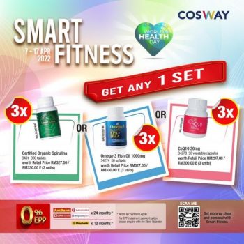 Cosway-World-Health-Day-Smart-Fitness-Promotion-1-350x350 - Fitness Johor Kedah Kelantan Kuala Lumpur Melaka Negeri Sembilan Online Store Others Pahang Penang Perak Perlis Promotions & Freebies Putrajaya Sabah Sarawak Selangor Sports,Leisure & Travel Terengganu 