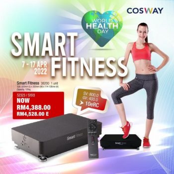 Cosway-World-Health-Day-Smart-Fitness-Promotion-350x350 - Fitness Johor Kedah Kelantan Kuala Lumpur Melaka Negeri Sembilan Online Store Others Pahang Penang Perak Perlis Promotions & Freebies Putrajaya Sabah Sarawak Selangor Sports,Leisure & Travel Terengganu 