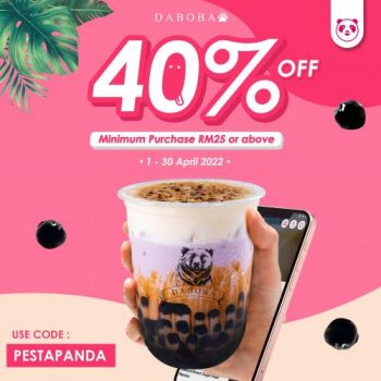 Daboba-FoodPanda-40-OFF-Promotion-350x350 - Beverages Food , Restaurant & Pub Johor Kedah Kelantan Kuala Lumpur Melaka Negeri Sembilan Online Store Pahang Penang Perak Perlis Promotions & Freebies Putrajaya Sabah Sarawak Selangor Terengganu 