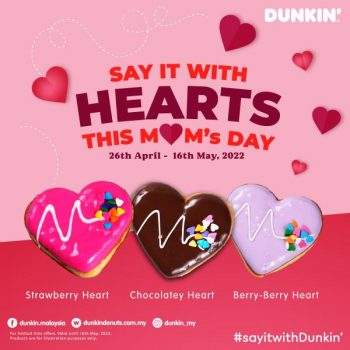 Dunkin-Mothers-Day-Heart-Donuts-Deal-350x350 - Beverages Food , Restaurant & Pub Johor Kedah Kelantan Kuala Lumpur Melaka Negeri Sembilan Pahang Penang Perak Perlis Promotions & Freebies Putrajaya Sabah Sarawak Selangor Terengganu 