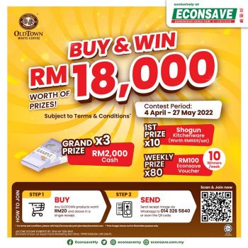 Econsave-Oldtown-Buy-Win-Contest-350x350 - Events & Fairs Johor Kedah Kelantan Kuala Lumpur Melaka Negeri Sembilan Pahang Penang Perak Perlis Putrajaya Sabah Sarawak Selangor Supermarket & Hypermarket Terengganu 