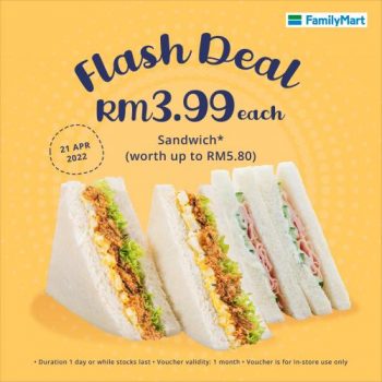 FamilyMart-Flash-Deal-Sandwich-Promo-350x350 - Beverages Food , Restaurant & Pub Johor Kedah Kelantan Kuala Lumpur Melaka Negeri Sembilan Pahang Penang Perak Perlis Promotions & Freebies Putrajaya Sabah Sarawak Selangor Supermarket & Hypermarket Terengganu 