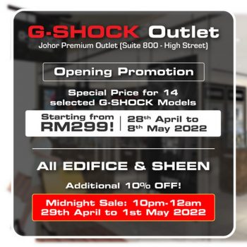 G-Shock-Opening-Promotion-at-Johor-Premium-Outlets-350x350 - Fashion Lifestyle & Department Store Johor Promotions & Freebies Watches 