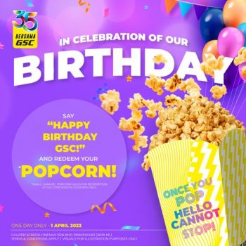 GSC-Birthday-Promo-350x350 - Cinemas Johor Kedah Kelantan Kuala Lumpur Melaka Movie & Music & Games Negeri Sembilan Pahang Penang Perak Perlis Promotions & Freebies Putrajaya Sabah Sarawak Selangor Terengganu 