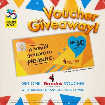 GSC-Free-Nandos-Voucher-Promotion-350x350 - Beverages Cinemas Food , Restaurant & Pub Johor Kedah Kelantan Kuala Lumpur Melaka Movie & Music & Games Negeri Sembilan Pahang Penang Perak Perlis Promotions & Freebies Putrajaya Sabah Sarawak Selangor Terengganu 