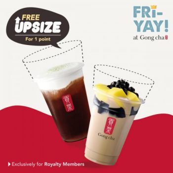 Gong-Cha-Member-Fri-Yay-FREE-Upsize-Promotion-350x350 - Beverages Food , Restaurant & Pub Johor Kedah Kelantan Kuala Lumpur Melaka Negeri Sembilan Pahang Penang Perak Perlis Promotions & Freebies Putrajaya Sabah Sarawak Selangor Terengganu 