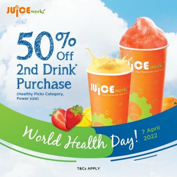 Juice-Works-50-Off-2nd-Drink-Purchase-Promotion-350x350 - Beverages Food , Restaurant & Pub Johor Kedah Kelantan Kuala Lumpur Melaka Negeri Sembilan Pahang Penang Perak Perlis Promotions & Freebies Putrajaya Sabah Sarawak Selangor Terengganu 