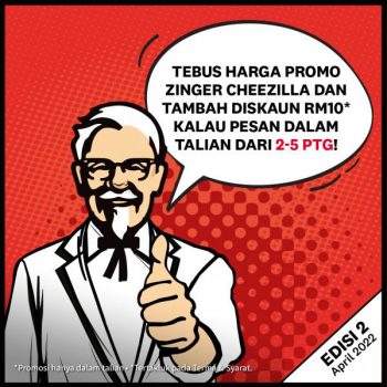 KFC-April-RM10-OFF-Cheezilla-Promotion-1-350x350 - Beverages Food , Restaurant & Pub Johor Kedah Kelantan Kuala Lumpur Melaka Negeri Sembilan Pahang Penang Perak Perlis Promotions & Freebies Putrajaya Sabah Sarawak Selangor Terengganu 