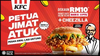 KFC-April-RM10-OFF-Cheezilla-Promotion-350x197 - Beverages Food , Restaurant & Pub Johor Kedah Kelantan Kuala Lumpur Melaka Negeri Sembilan Pahang Penang Perak Perlis Promotions & Freebies Putrajaya Sabah Sarawak Selangor Terengganu 