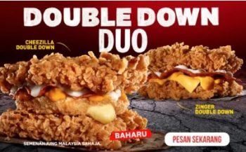 KFC-Cheezilla-Double-Down-Duo-Meals-350x217 - Beverages Food , Restaurant & Pub Johor Kedah Kelantan Kuala Lumpur Melaka Negeri Sembilan Pahang Penang Perak Perlis Promotions & Freebies Putrajaya Sabah Sarawak Selangor Terengganu 