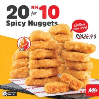 Marrybrown-20-MB-Spicy-Nuggets-@-RM10-Promotion-350x349 - Beverages Food , Restaurant & Pub Johor Kedah Kelantan Kuala Lumpur Melaka Negeri Sembilan Pahang Penang Perak Perlis Promotions & Freebies Putrajaya Sabah Sarawak Selangor Terengganu 