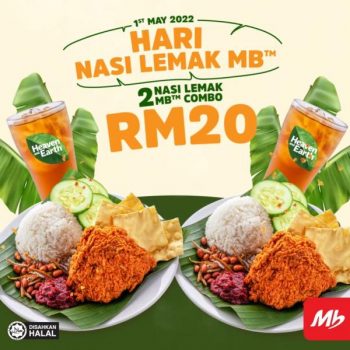 Marrybrown-Nasi-Lemak-MB-Combo-2-for-RM20-Promotion-350x350 - Beverages Food , Restaurant & Pub Johor Kedah Kelantan Kuala Lumpur Melaka Negeri Sembilan Pahang Penang Perak Perlis Promotions & Freebies Putrajaya Sabah Sarawak Selangor Terengganu 