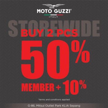 Moto-Guzzi-Ramadan-Raya-Sale-at-Mitsui-Outlet-Park-350x350 - Apparels Fashion Accessories Fashion Lifestyle & Department Store Malaysia Sales Selangor 