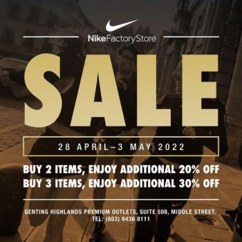 Nike-Factory-Store-Special-Sale-at-Genting-Highlands-Premium-Outlets-1-350x350 - Apparels Fashion Accessories Fashion Lifestyle & Department Store Footwear Malaysia Sales Pahang 