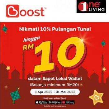 One-Living-Boost-Up-To-RM10-Cashback-Promotion-350x350 3 Apr-31 May 2022: One Living Boost Up To RM10 Cashback Promotion