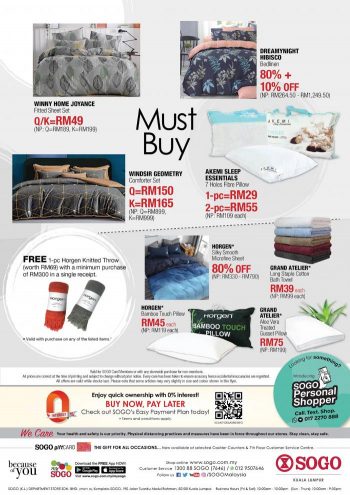 SOGO-Bedding-Fair-Sale-1-350x495 - Beddings Events & Fairs Home & Garden & Tools Kuala Lumpur Selangor 