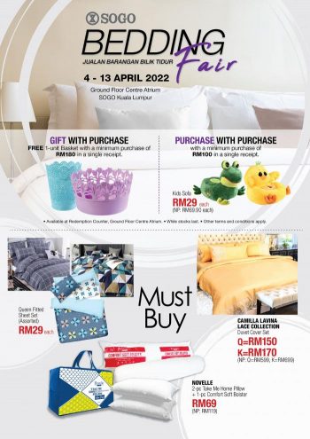 SOGO-Bedding-Fair-Sale-350x495 - Beddings Events & Fairs Home & Garden & Tools Kuala Lumpur Selangor 