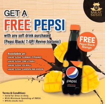 Sakae-Sushi-Free-Pepsi-Promotion-350x349 - Beverages Food , Restaurant & Pub Kuala Lumpur Pahang Penang Perak Sarawak Selangor Sushi 